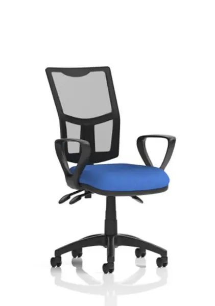 Image of Eclipse Plus III Mesh Back With Blue Seat With Loop Arms