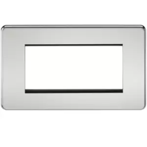 Image of KnightsBridge Screwless 4G Modular Faceplate - Polished Chrome