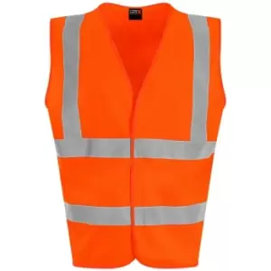Image of PRO RTX Unisex Adult Sleeveless Hi-Vis Vest (5XL) (Hi Vis Orange) - Hi Vis Orange