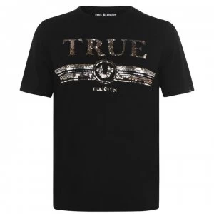 Image of True Religion Sequin T Shirt - Black