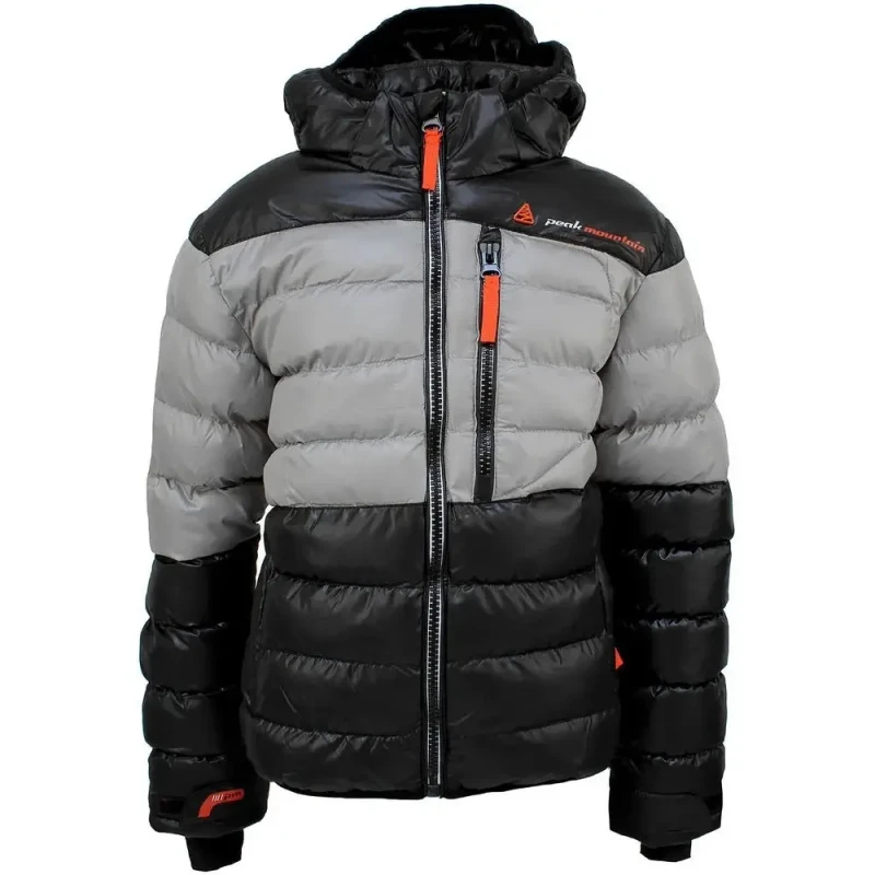 Image of Peak Mountain Children's ski jacket Peak Mountain Ecaptin Noir Male 16 ans ECAPTIN/10-16/YA/A/NOIR-GRIS