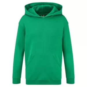 Image of Fruit Of The Loom Childrens Unisex Hooded Sweatshirt / Hoodie (7-8) (Heather Green)