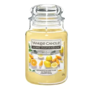 Image of Yankee Candle Home Inspiration Citrus Spice Large Jar, Yellow