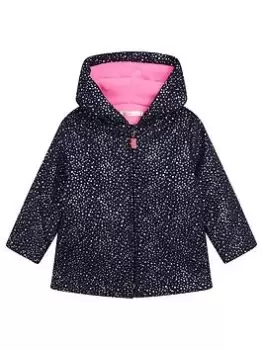 Image of Billieblush Girls Glitter Raincoat - Navy, Size 10 Years, Women