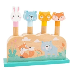 Image of LEGLER Small Foot Childrens Forest Animal Pastel Colours Plug-in Shape Fitting Game