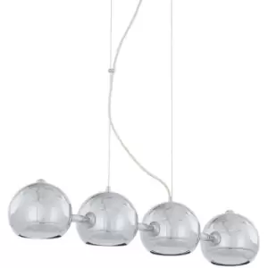 Image of Italux Lighting - Italux Sferio Modern 4 Light Bar Pendant Ceiling Light, GU10