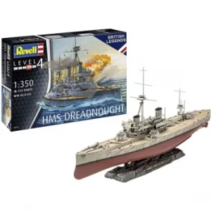 Image of HMS Dreadnought Plastic Unpained 1:350 Revell Model Kit