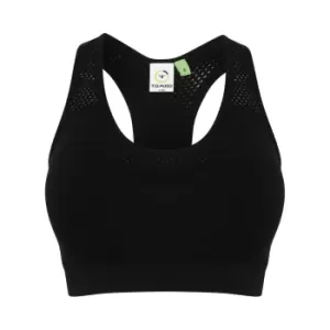 Image of Tombo Womens/Ladies Seamless Crop Top (Medium) (Black)