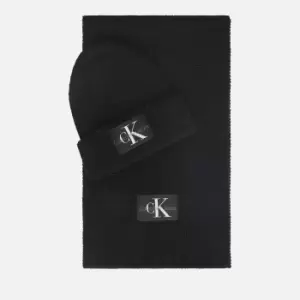 Image of Calvin Klein Jeans Wool-Blend Beanie and Scarf Set