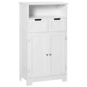 Image of Kleankin Bathroom Storage Cabinet With Adjustable Shelf And Removable Drawers