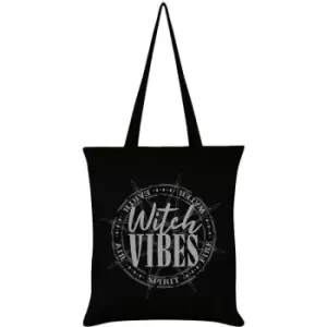 Image of Grindstore Elemental Witch Vibes Tote Bag (One Size) (Black) - Black