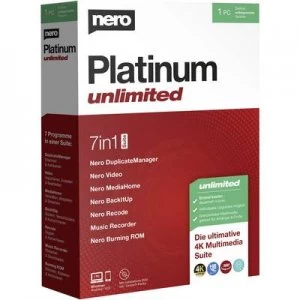 Image of Nero Platinum Unlimited Full version, 1 licence Windows CD/DVD creator
