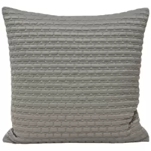Image of Honeycomb Quilted Cushion Silver / 45 x 45cm / Polyester Filled