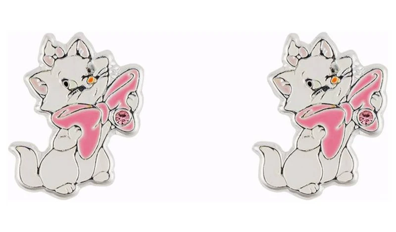 Image of Disney Aristocats Marie Silver Plated Stud Earrings