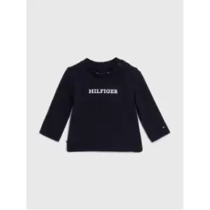 Image of Tommy Hilfiger Baby Monotype Tee L/S - Blue