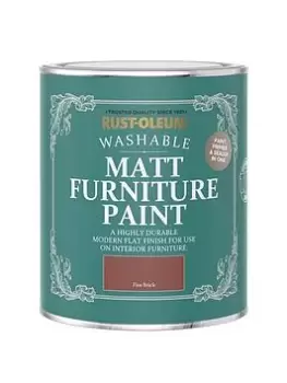 Image of Rust-Oleum Matt Finish 750 Ml Furniture Paint - Fire Brick