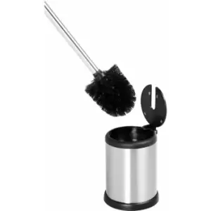 Image of Aero Freestanding Stainless Steel Toilet Brush & Holder, Satin Finish - Satin