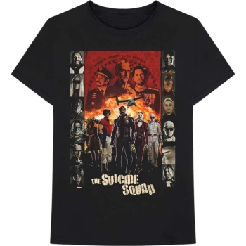 Image of The Suicide Squad - Team Poster Unisex Medium T-Shirt - Black