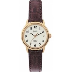 Image of Timex T20071 Womens Leather strap Analouge Watch