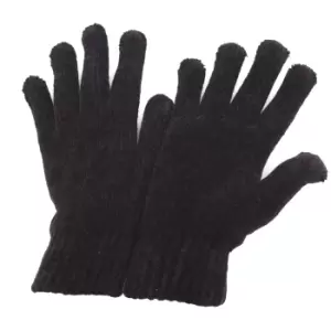 Image of Ladies/Womens Chenille Winter Magic Gloves (One Size) (Black)