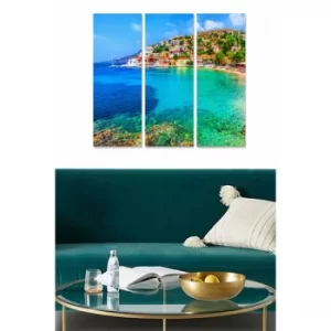 Image of MDF310178012 Multicolor Decorative MDF Painting (3 Pieces)