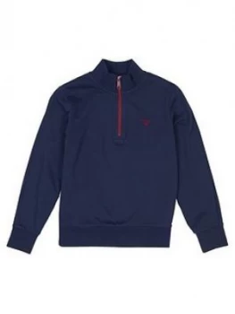 Image of Barbour Boys Half Zip Sweat - Navy, Size 10-11 Years