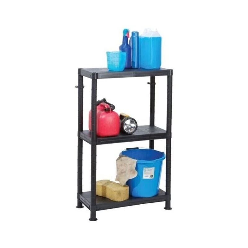 Image of Garland Self Assembly Plastic Shelving 3 Shelf Unit 60cm L x 30cm W x 97cm H G06033