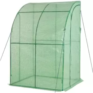Image of Outsunny 143 x 118 x 212cm Walk-In Lean to Wall Tunnel Greenhouse w/ Door