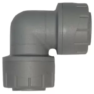Image of PolyPlumb PB122 22mm 90 Degree Elbow - Grey 10 Pack - Polypipe