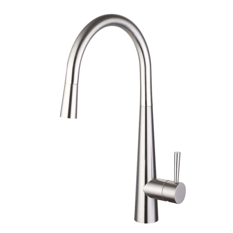 Image of Balterley Contemporary Pull Out Single Lever Kitchen Mixer Tap, Chrome in Silver Silver Unisex