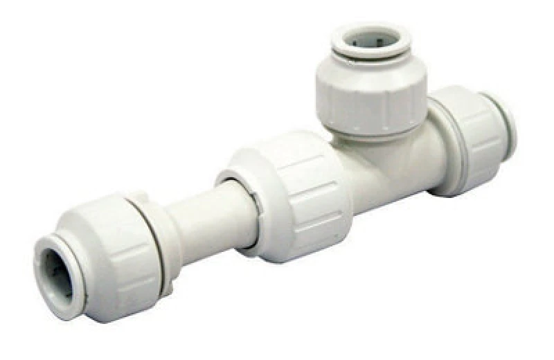 Image of John Guest Slip Tee Connector 22mm TKP White