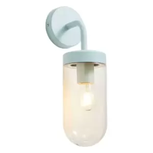 Image of Zinc KEW Outdoor Wall Lantern Pale Blue