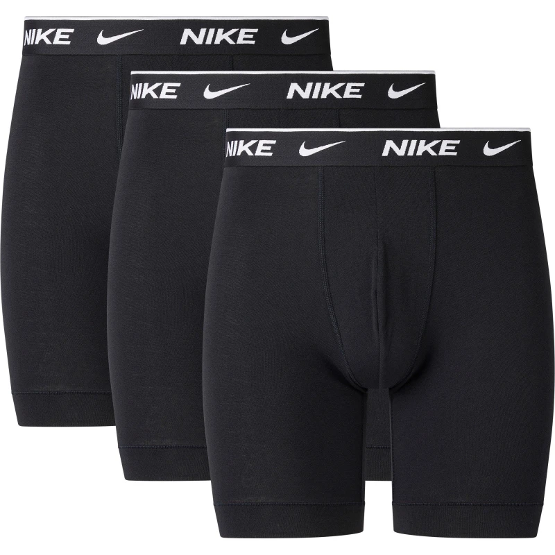 Image of Nike 3 Pack Long Boxers Mens Black male X Small