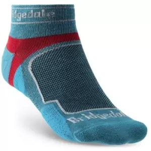 Image of Bridgedale TRAIL RUN Ultralight T2 Coolmax Sport Low Mens - Medium Blue