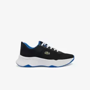 Image of Lacoste Juniors' Court-Drive Textile Trainers Size 5 UK Junior Black / Blue