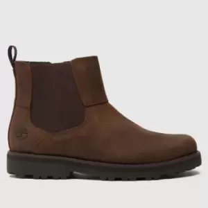 Image of Timberland Dark Brown Courma Chelsea Boys Youth Boots