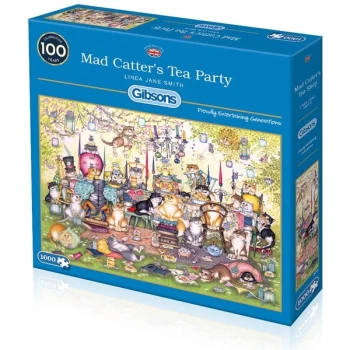 Image of Mad Catter's Tea Party Jigsaw Puzzle - 1000 Pieces