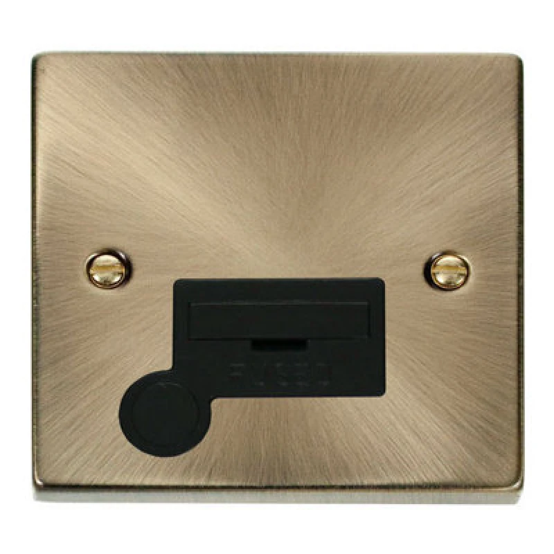 Image of SE Home Antique Brass 13A Fused Connection Unit With Flex Gold unisex
