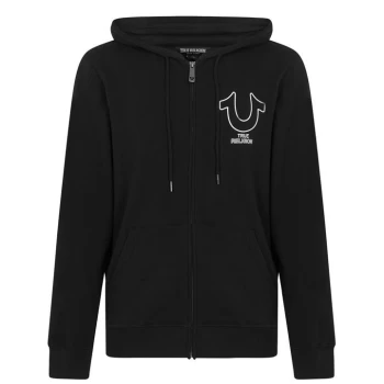 Image of True Religion True Religion Hood Logo Zip - Onyx 1001