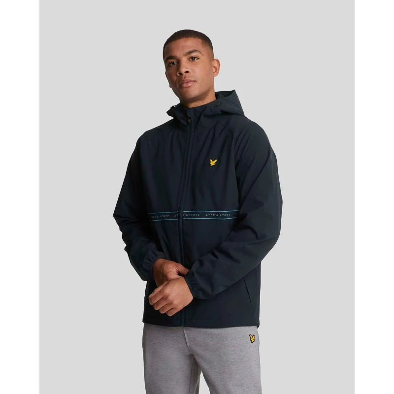 Image of Lyle and Scott Sports Tape Energy Jacket Blue male S