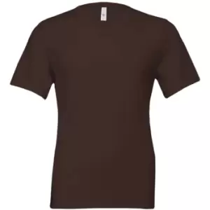 Image of Canvas Mens Jersey Short Sleeve V-Neck T-Shirt (2XL) (Brown)