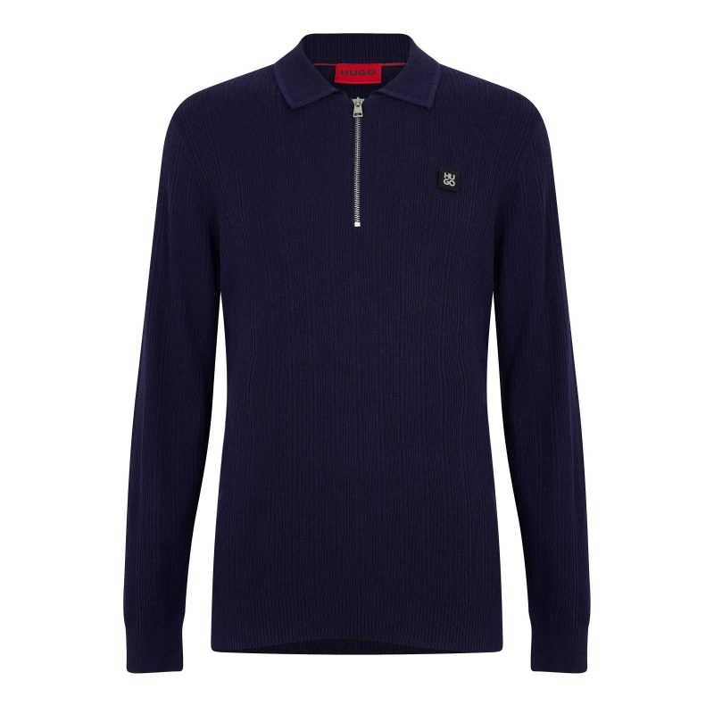 Image of Hugo Sastoro 1/4 Zip Top Navy male S