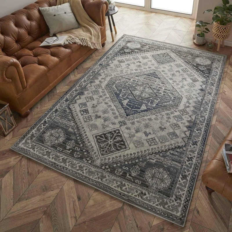 Image of Homemaker Kendal Persia Runner Grey Grey unisex 68x235cm