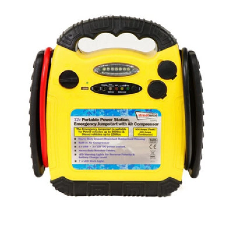 Image of Streetwize 15Ah 12V Portable Power Station & Emergency Jumpst Car Tools One Size Yellow 85853013000