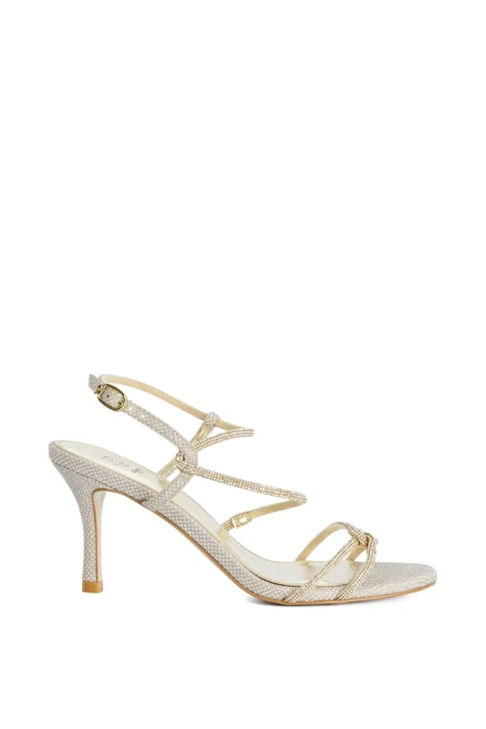 Image of Dune London Womens 'Milos' Sandals in Gold Size: 5 Gold Female 5