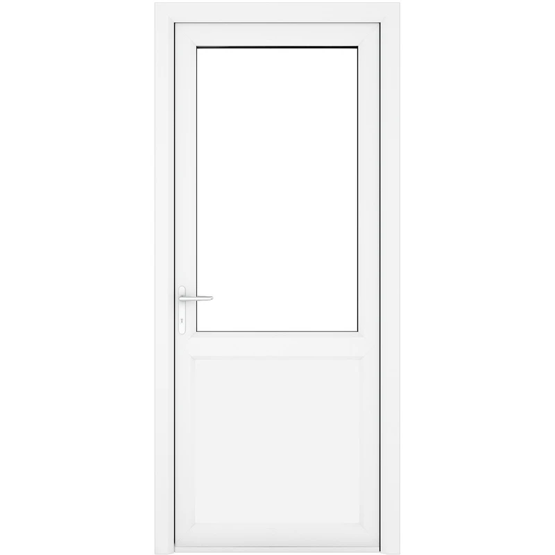 Image of Crystal Triple Glazed Single Door Half Panel White Rh 840 X 2090Mm Clear, White 4RRHW84209CLPTG