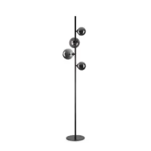 Image of PERLAGE 4 Light Multi Arm Floor Lamp Black, In-Built Switch, Non-Dim
