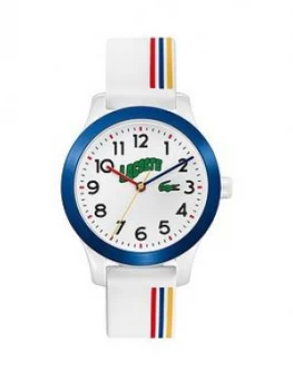 Image of Lacoste Childrens White Stripe Silicone Strap 32Mm Dial Watch