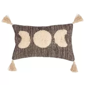 Image of Sass & Belle Moon Phases Tufted Cushion Black