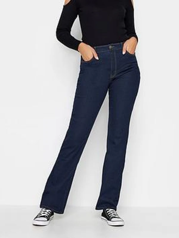 Image of Long Tall Sally Womens Tall Denim Bootcut Jeans in Blue Size: 16L Blue Female 16L